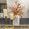 Wootkey 5 Pcs 29.5" Long Fake Fall Flowers Burnt Orange Jasmine Fall Floral Stems for Wedding Thanksgiving Bouquets Dried Autumn Orange Fake Flowers for Vases Home Parties Thanksgiving Decor